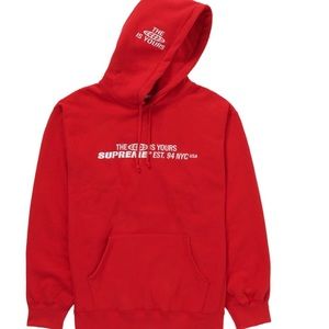 Supreme World is yours red hooded sweatshirt